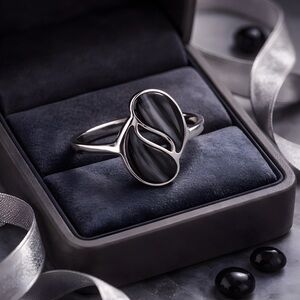 Yin Yang Wampum Quahog 925 Silver ring